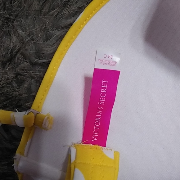 Victoria Secret Yellow Polka Dot Bikini Top - Picture 3 of 4